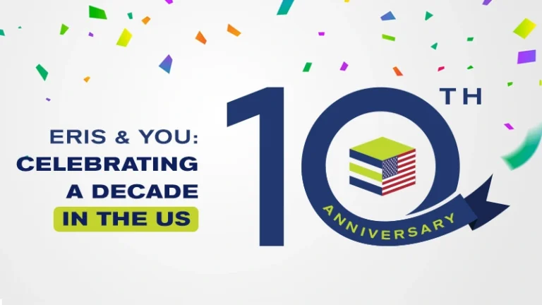 US 10 year anniversary banner.
