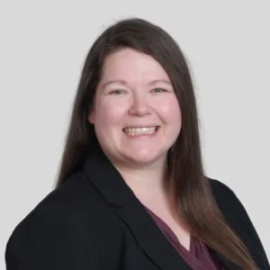 Jenny Hoppe in black clothes.