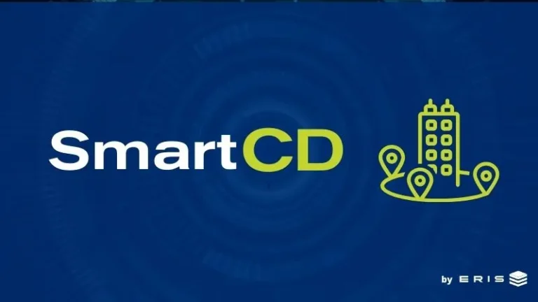 SmartCD logo in blue background.