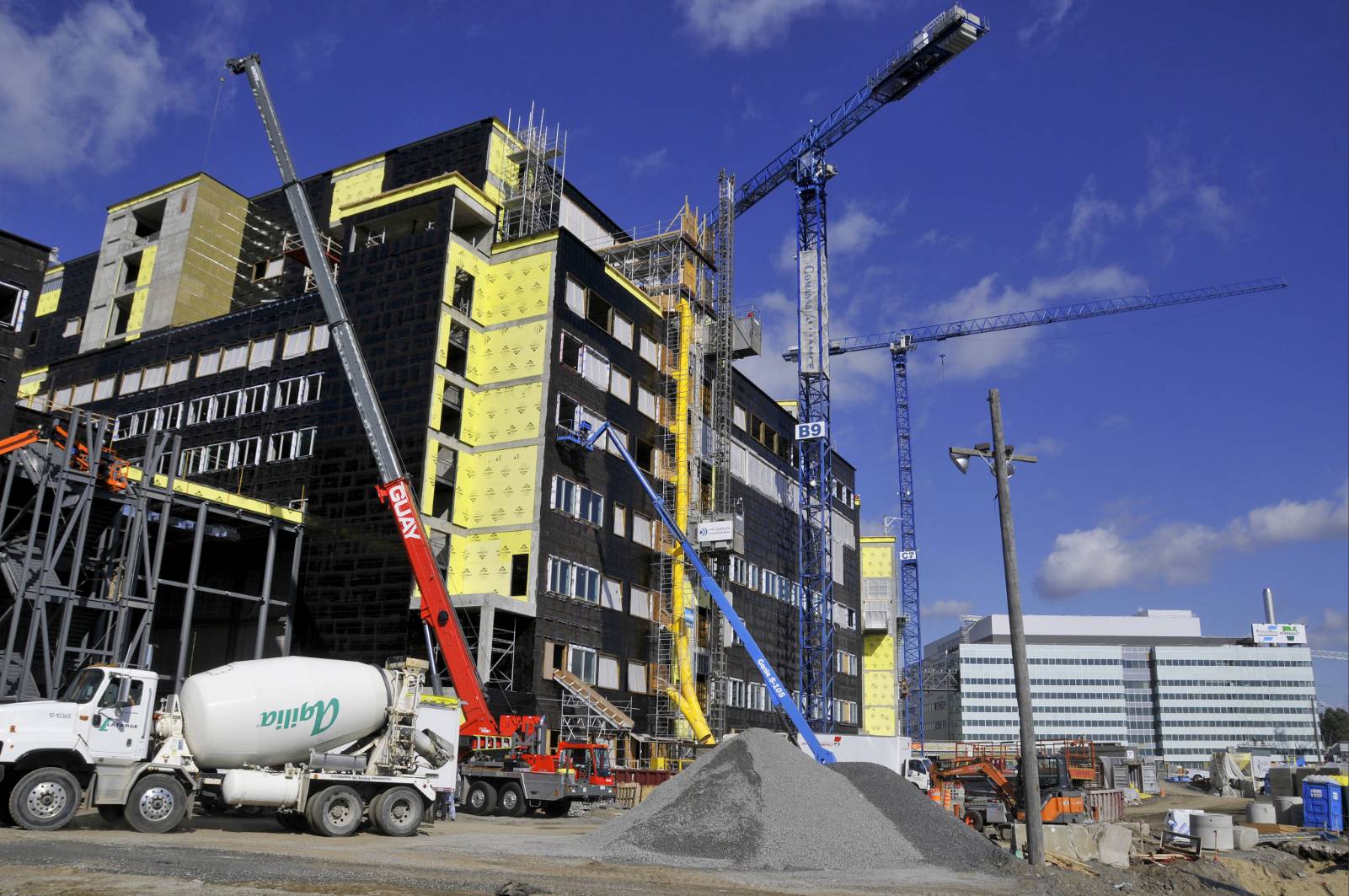 McGill University Health Centre (MUHC) Hospital under construction, in Montreal, Quebec, Canada 